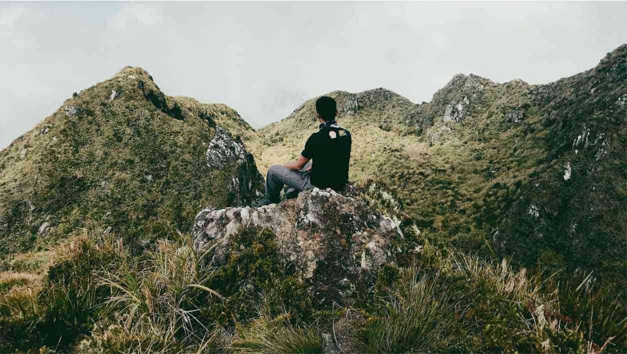 A young man at Mt. Apo’s peak.